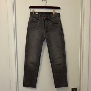 Gap Cheeky Straight High Rise Gray Jeans Size 25P